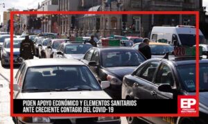 Caravana de taxis colectiveros en Punta Arenas: demandan ayuda económica y sanitaria ante pandemia