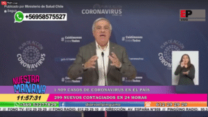Covid-19: Gobierno confirma 229 nuevos casos y aumenta a 1.909 personas contagiadas en Chile