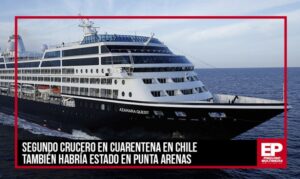 Segundo crucero que estuvo en Punta Arenas, en cuarentena en región de Aysén y tiene más de mil personas a bordo