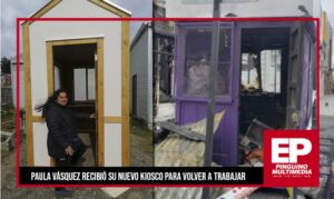 Paula Vásquez recibió su nuevo kiosco para volver a trabajar