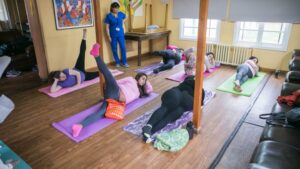 Partieron clases de Yoga para embarazadas en el Fenton