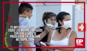 Con 14 nuevos casos -todos en la RM- aumentan a 75 los infectados por coronavirus en Chile