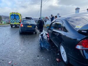 Mujer embarazada resultó lesionada en accidente de tránsito