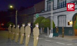 Carabineros conmemoró fundación en madrugada más gélida del año
