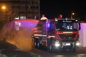 Bomberos continúa labores de sanitización