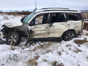 Escarcha en la ruta a Natales provocó colisión frontal