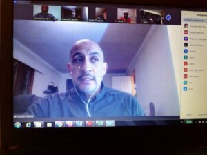 Marcelo Clavero desarrolló una charla vía Zoom con la gente del tenis de Magallanes