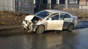 Un lesionado dejó colisión en la esquina de Manantiales y los Acacios