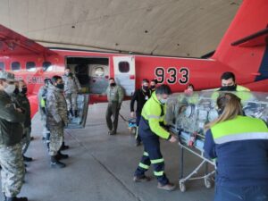 FACh y SAMU realizaron ejercicio de  traslado de paciente de Covid-19