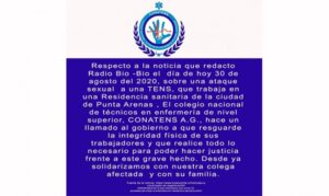 Conatens llama al Gobierno a resguardar integridad física de trabajadores tras ataque sexual a TENS