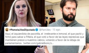 Jiles arremete contra Boric: “Izquierdista de pacotilla”