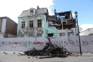 Estructura de Casa de los Derechos Humanos colapsó producto del fuerte viento