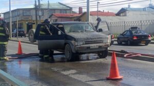 Incendio vehicular en el Barrio 18 de Septiembre