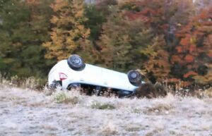 Dos lesionados dejó un volcamiento en Ruta 9 Norte