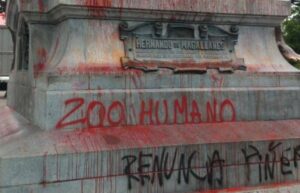 Formalizan a joven por rayados en monumento a Hernando de Magallanes