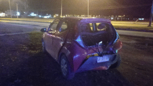Cámara captó a conductor fugándose luego de accidente