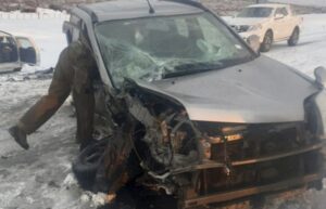 Fuerte accidente en Villa Tehuelches deja dos lesionados