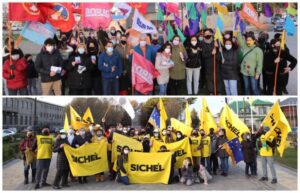 Comandos magallánicos de Gabriel Boric y Sebastián Sichel realizaron banderazo