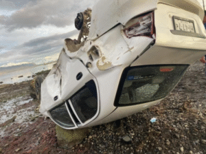 Chofer salvó de milagro luego de violento accidente en Puerto Natales