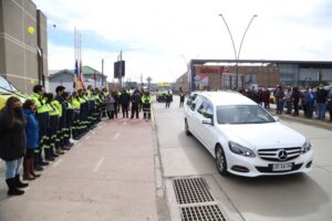 Emotivo adiós rindieron a chofer del SAMU