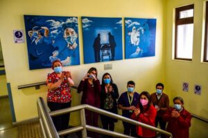 Artista rinde homenaje a funcionarios de salud del hospital Cristina Calderón de Puerto Williams