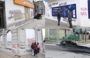 Las imágenes que ensucian una bella ciudad: rayados y vandalismo en 18 de octubre