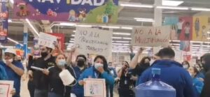 Trabajadores de Supermercado Líder realizaron momentáneo paro de advertencia