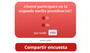 ¿Usted participará en la segunda vuelta presidencial?