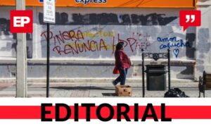 Destrucción y rayados en pleno centro de la ciudad