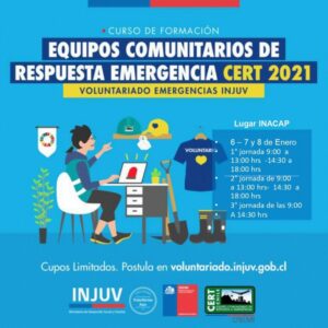 Injuv Magallanes y Onemi realizarán capacitación de respuesta comunitaria en emergencias