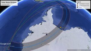 Investigadores se preparan para observar el eclipse solar total en el glaciar Unión