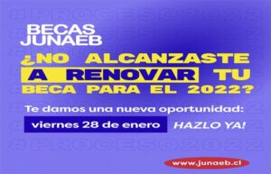 Plazo para renovación de becas Junaeb 2022 se extiende hasta mañana