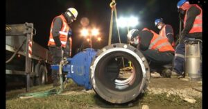 Concluyó trabajo en válvula de la matriz alimentadora de agua