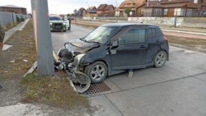 Un lesionado dejó accidente en calle Manantiales