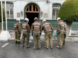 Aún no se revela causa de incendio en Carabineros