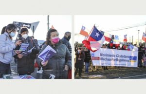 Comandos del Apruebo y el Rechazo se manifestaron en la capital regional