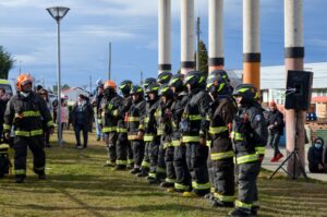 Bomba España conmemoró nuevo aniversario con ejercicio demostrativo