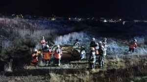 Una mujer resultó lesionada en volcamiento