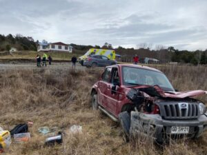Grave conductor ebrio tras volcar en Ruta 9 Sur