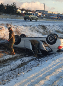 Diversos accidentes de tránsito se registraron en la Ruta 9 producto de la escarcha