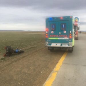 Turista lesionado tras chocar su moto contra guanaco