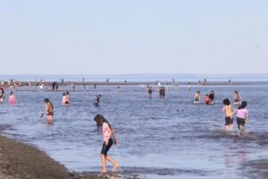 Magallánicos disfrutaron en la playa las altas temperaturas