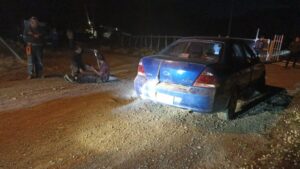 Conductor ebrio chocó contra portón al sector sur de Punta Arenas