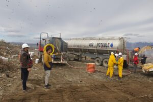 Comenzaron trabajos de extinción en vertedero