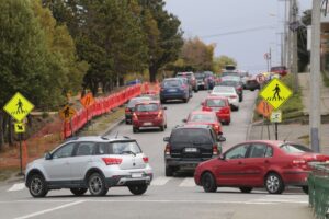 Obras viales por construcción de red de semáforos ocasionan gran congestión vehicular en Punta Arenas