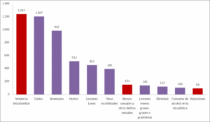 2022 tuvo 1.243 causas por violencia intrafamiliar: el 80% de las víctimas fueron mujeres