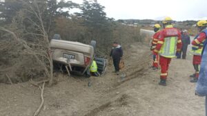 Volcamiento dejó a una persona lesionada camino al Andino