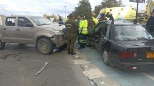 Conductor provocó accidente de tránsito por no respetar señalética en Punta Arenas