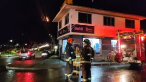 Incendio en tendido eléctrico movilizó a bomberos en Punta Arenas.