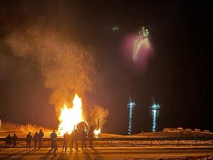 Timaukel rememoró la ancestral Fiesta del Fuego Selknam